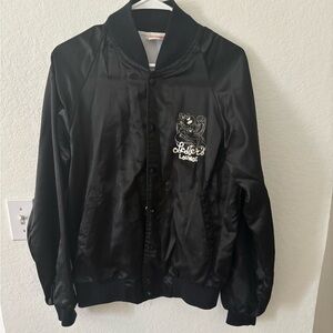 Vintage Satin Bomber Jacket Black Men’s Small, Women’s Medium